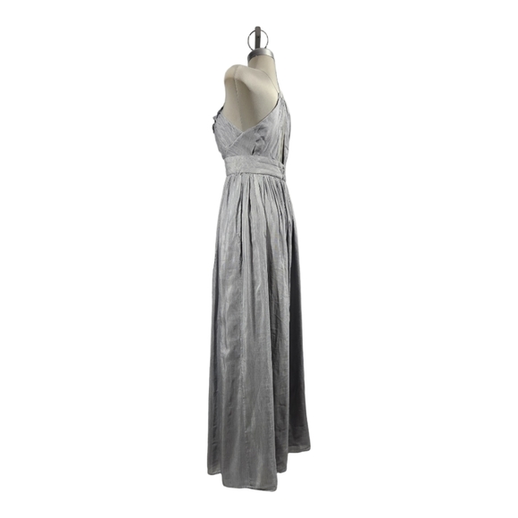 Luxury Designer Summer Maxi dress Gray Moda International size 4 - Picture 4 of 9